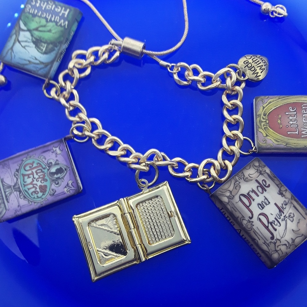 Women Authors Book Adjustable Charm Bracelet - Picture 5 of 5